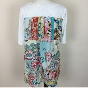 Johnny Was Patchwork Trapeze Scarf Back Tunic